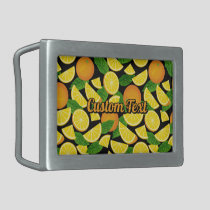 Orange Background Belt Buckle