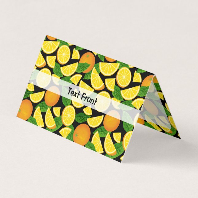 Orange Background Business Card (Front)