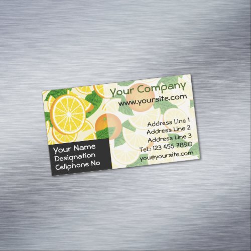 Orange Background Business Card Magnet