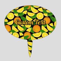 Orange Background Cake Topper