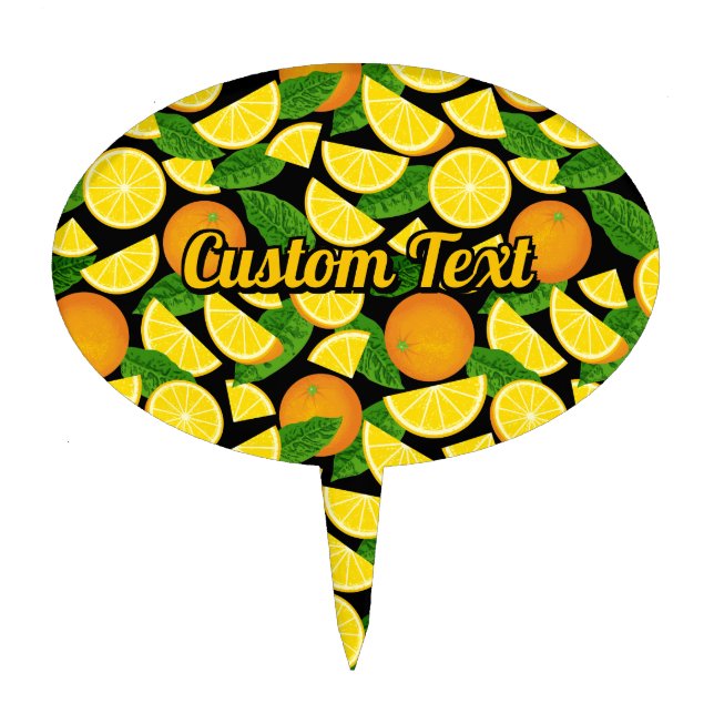 Orange Background Cake Topper (Front)