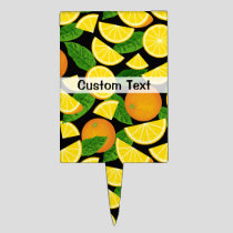 Orange Background Cake Topper