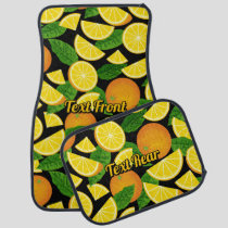 Orange Background Car Floor Mat