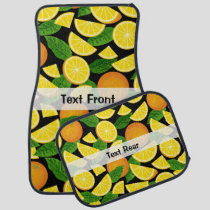 Orange Background Car Floor Mat