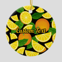 Orange Background Ceramic Ornament