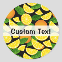 Orange Background Classic Round Sticker