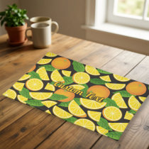 Orange Background Cloth Placemat