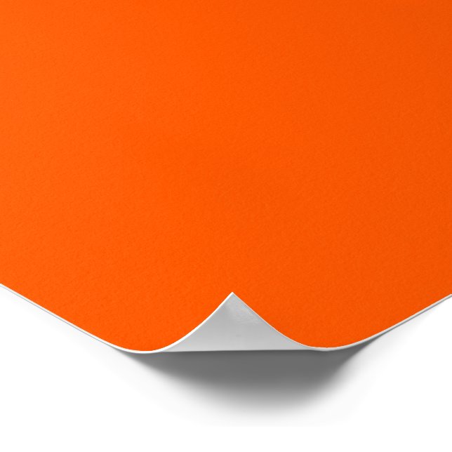 Orange Background Color Customize This! Poster (Corner)