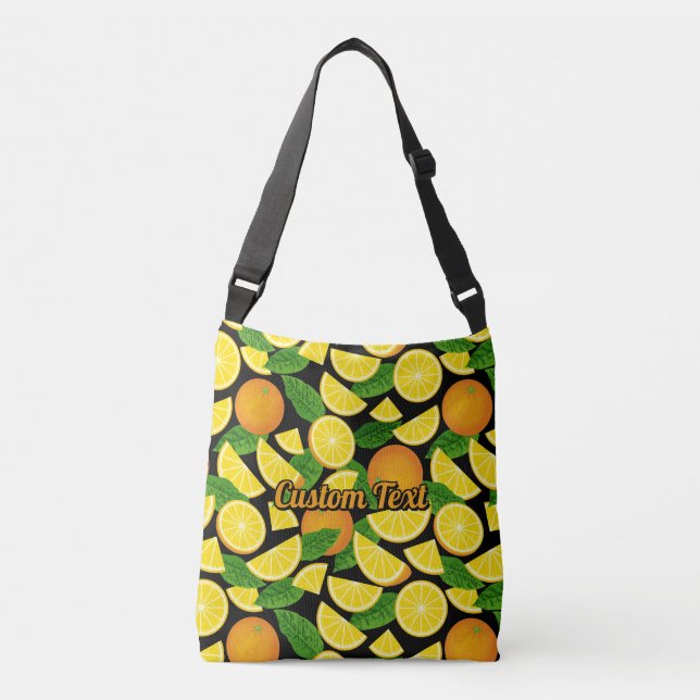 Orange Background Crossbody Bag (Front)