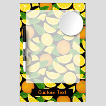 Orange Background Dry Erase Board With Mirror