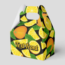 Orange Background Favor Boxes