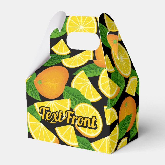 Orange Background Favor Boxes (Front Side)