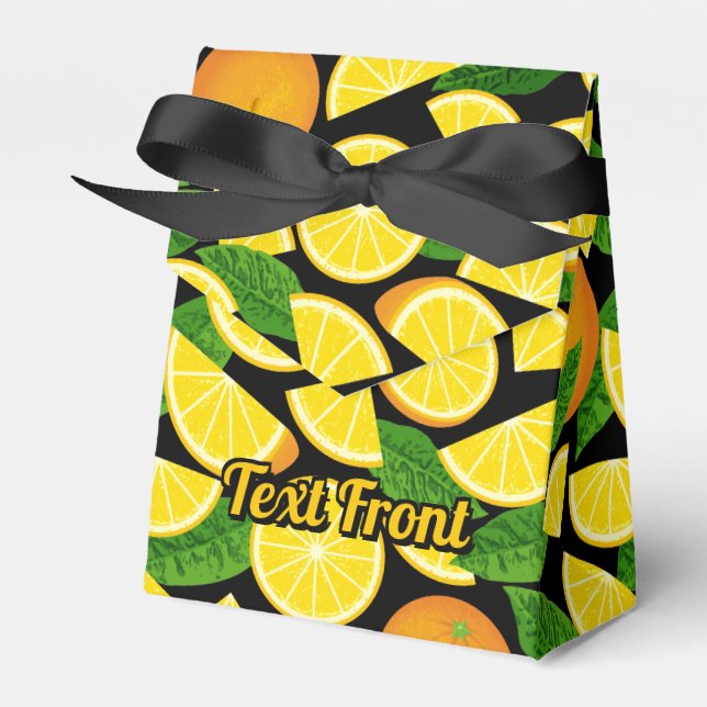 Orange Background Favor Boxes (Front Side)