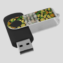 Orange Background Flash Drive