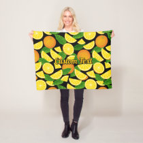 Orange Background Fleece Blanket