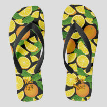 Orange Background Flip Flops