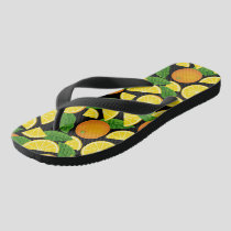 Orange Background Flip Flops