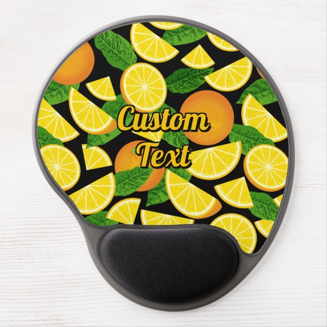 Orange Background Gel Mouse Pad (Front)
