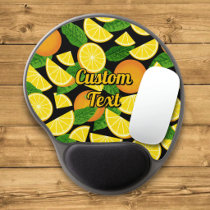Orange Background Gel Mouse Pad