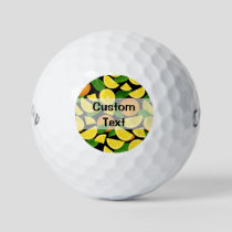 Orange Background Golf Balls