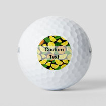 Orange Background Golf Balls