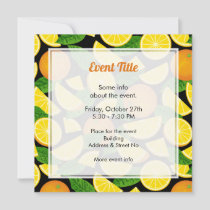 Orange Background Invitation