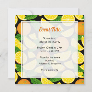 Orange Background Invitation