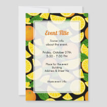 Orange Background Invitation