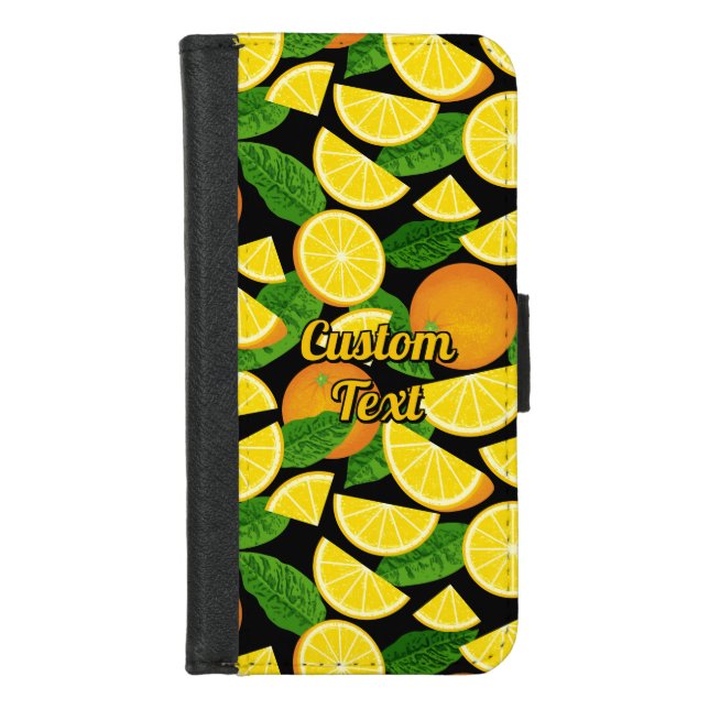 Orange Background iPhone Wallet Case (Front)