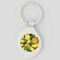 Orange Background Keychain