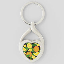 Orange Background Keychain
