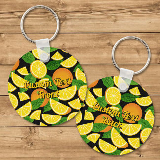 Orange Background Keychain