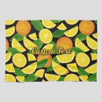 Orange Background Kitchen Towel