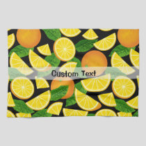 Orange Background Kitchen Towel