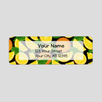 Orange Background Label