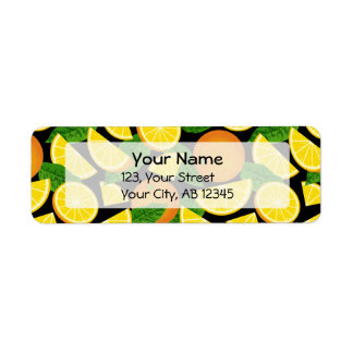 Orange Background Label