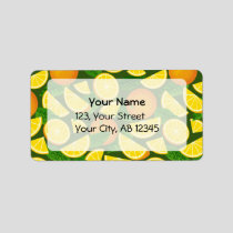 Orange Background Label