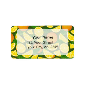 Orange Background Label