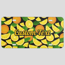 Orange Background License Plate