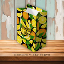 Orange Background Medium Gift Bag