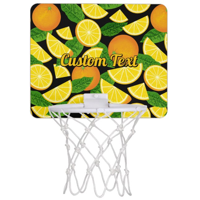 Orange Background Mini Basketball Hoop (Front)