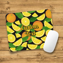 Orange Background Mouse Pad