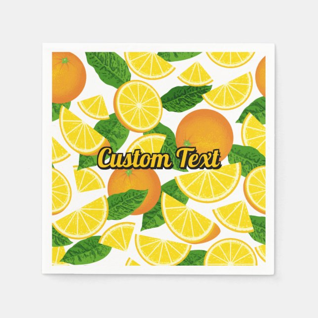 Orange Background Napkins (Front)