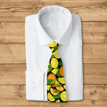 Orange Background Neck Tie
