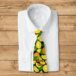 Orange Background Neck Tie