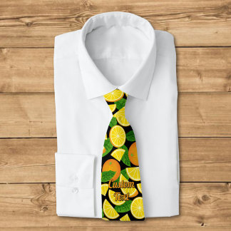 Orange Background Neck Tie