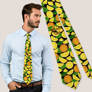 Orange Background Neck Tie