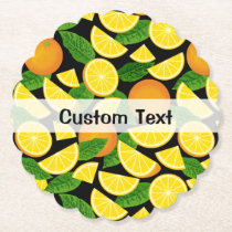 Orange Background Paper Coaster