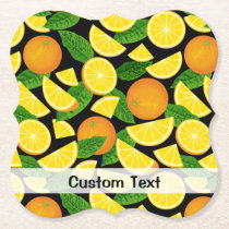 Orange Background Paper Coaster