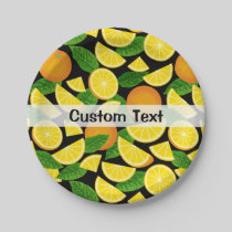 Orange Background Paper Plate